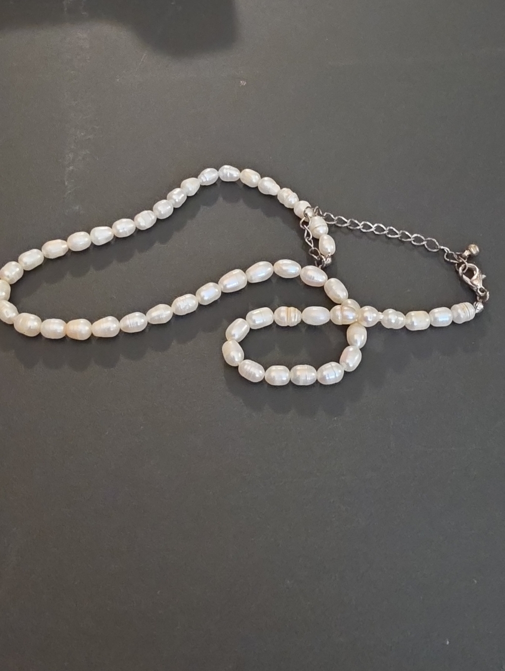 Freshwater White Pearl Necklace with Matching Bracelet - Classic Pearl Jewelry
